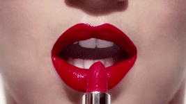 Gif animé bouche rouge à lèvres